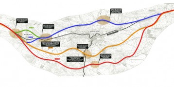 Mapa del trazado propuesto por Fomento para la Autovía entre Alcolea del Pinar y Monreal del Campo. Fuente: El Decano de Guadalajara